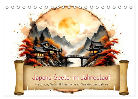 Japans Seele im Jahreslauf (Tischkalender 2027 DIN A5 quer), CALVENDO Monatskalender