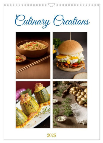 Culinary Creations (Wall Calendar 2026 DIN A3 portrait), CALVENDO 12 Month Wall Calendar