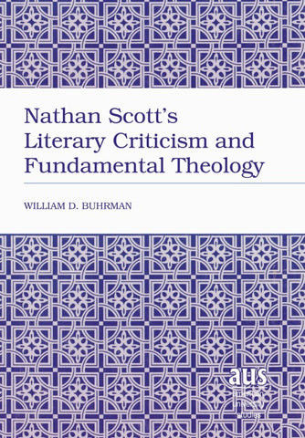 Nathan Scott's Literary Criticism and Fundamental Theology