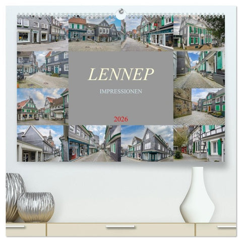 Lennep Impressionen (hochwertiger Premium Wandkalender 2026 DIN A2 quer), Kunstdruck in Hochglanz