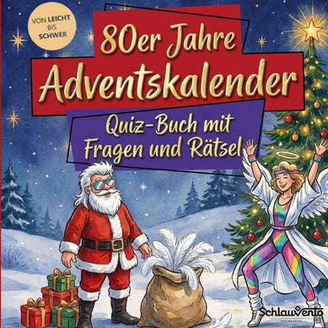 80er Jahre-Adventskalender: Quiz-Buch mit Fragen und Rätsel