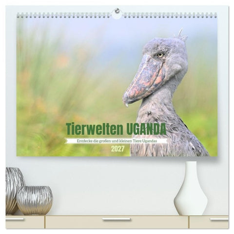 Tierwelten UGANDA (hochwertiger Premium Wandkalender 2027 DIN A2 quer), Kunstdruck in Hochglanz