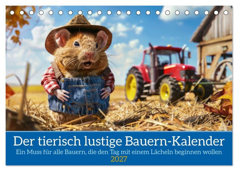 Der tierisch lustige Bauern-Kalender (Tischkalender 2027 DIN A5 quer), CALVENDO Monatskalender