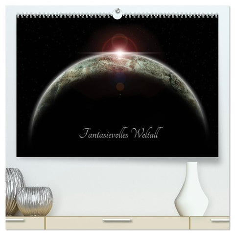 Fantasievolles Weltall (hochwertiger Premium Wandkalender 2027 DIN A2 quer), Kunstdruck in Hochglanz