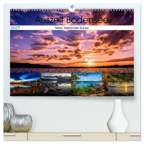 Auszeit Bodensee (hochwertiger Premium Wandkalender 2027 DIN A2 quer), Kunstdruck in Hochglanz