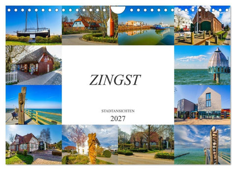 Zingst Stadtansichten (Wandkalender 2027 DIN A4 quer), CALVENDO Monatskalender