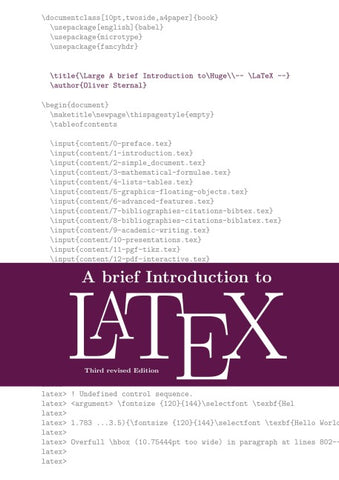 A Brief Introduction to LaTeX