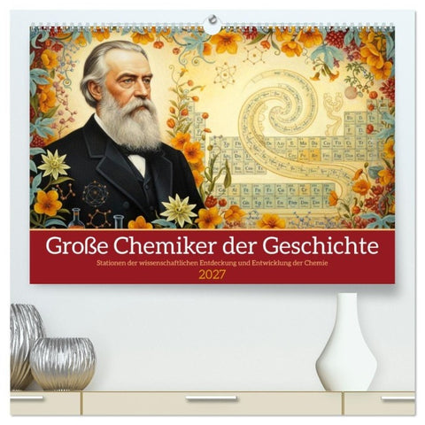Große Chemiker der Geschichte (hochwertiger Premium Wandkalender 2027 DIN A2 quer), Kunstdruck in Hochglanz