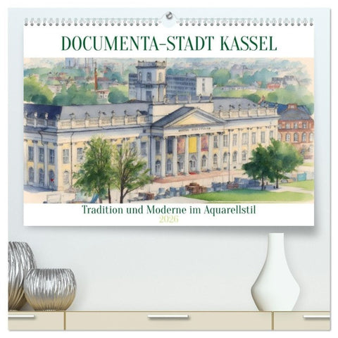 DOCUMENTA-Stadt Kassel (hochwertiger Premium Wandkalender 2026 DIN A2 quer), Kunstdruck in Hochglanz