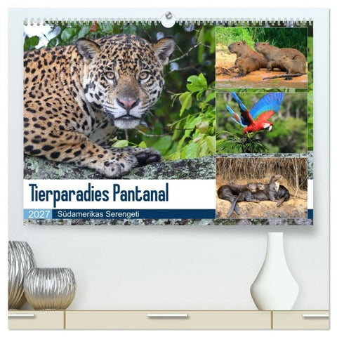 Tierparadies Pantanal (hochwertiger Premium Wandkalender 2027 DIN A2 quer), Kunstdruck in Hochglanz