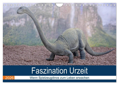 Faszination Urzeit - wenn Spielzeugdinos zum Leben erwachen (Wandkalender 2026 DIN A4 quer), CALVENDO Monatskalender