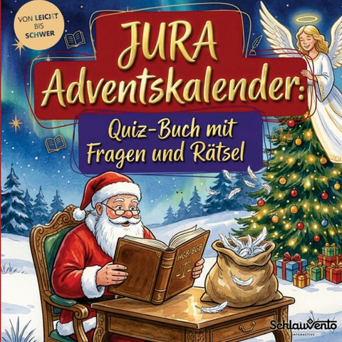 Jura-Adventskalender: Quiz-Buch mit Fragen und Rätsel