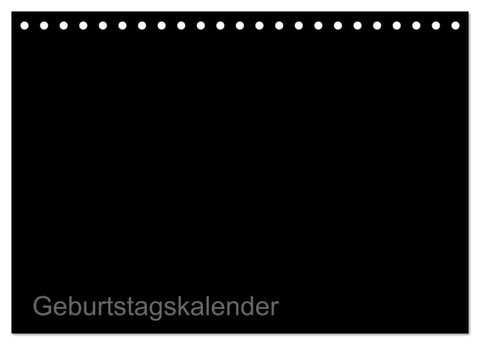 Bastel-Geburtstagskalender schwarz / Geburtstagskalender (Tischkalender 2026 DIN A5 quer), CALVENDO Monatskalender