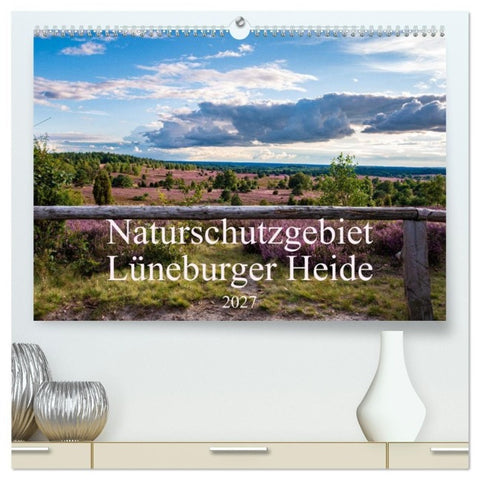 Naturschutzgebiet Lüneburger Heide (hochwertiger Premium Wandkalender 2027 DIN A2 quer), Kunstdruck in Hochglanz