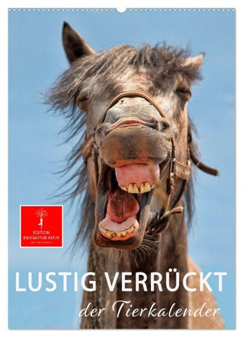 Lustig verrückt - der Tierkalender (Wandkalender 2027 DIN A2 hoch), CALVENDO Monatskalender