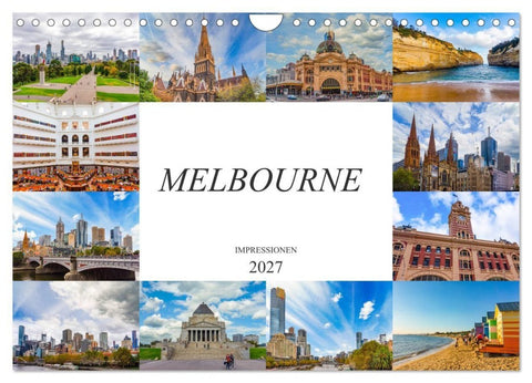 Melbourne Impressionen (Wandkalender 2027 DIN A4 quer), CALVENDO Monatskalender