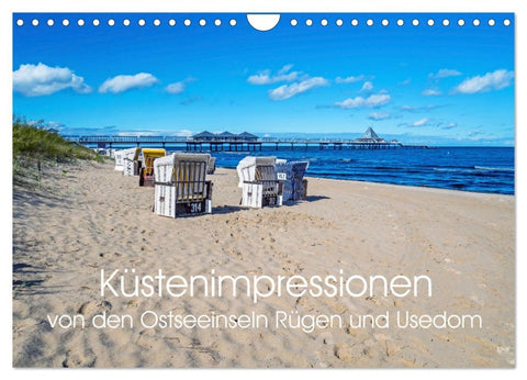 Küstenimpressionen von den Ostseeinseln Rügen und Usedom (Wandkalender 2026 DIN A4 quer), CALVENDO Monatskalender