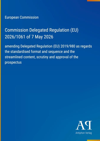 Commission Delegated Regulation (EU) 2026/1061 of 7 May 2026