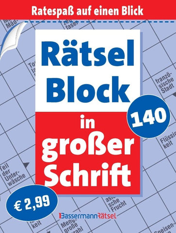 Rätselblock in großer Schrift 140 (5 Exemplare à 2,99 €)