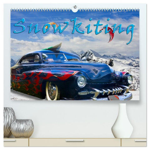 Snowkiting (hochwertiger Premium Wandkalender 2026 DIN A2 quer), Kunstdruck in Hochglanz