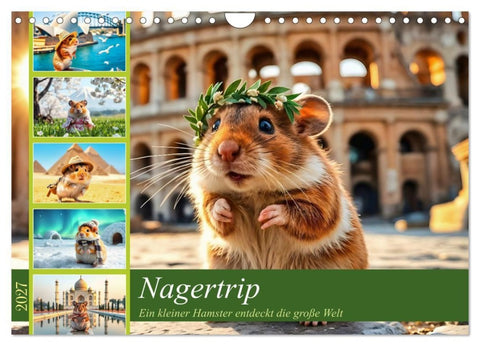 Nagertrip - Ein kleiner Hamster entdeckt die große Welt (Wandkalender 2027 DIN A4 quer), CALVENDO Monatskalender