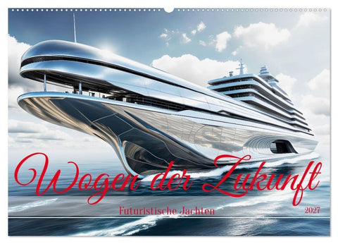 Wogen der Zukunft - Futuristische Jachten (Wandkalender 2027 DIN A2 quer), CALVENDO Monatskalender