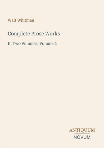 Complete Prose Works