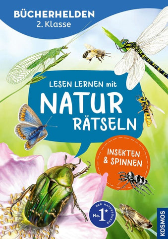 Lesen lernen mit Naturrätseln, Bücherhelden 2. Klasse, Insekten & Spinnen