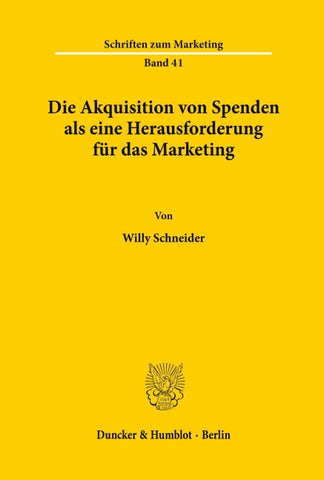 Die Akquisition von Spenden als eine Herausforderung für das Marketing.