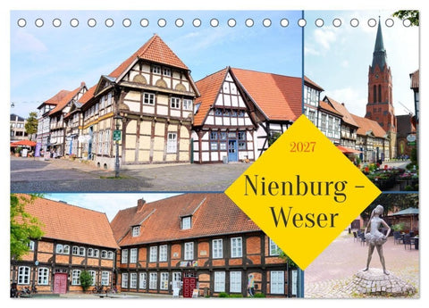 Nienburg - Weser (Tischkalender 2027 DIN A5 quer), CALVENDO Monatskalender
