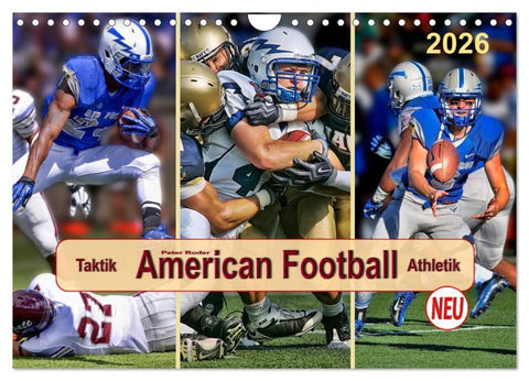 American Football - Taktik und Athletik (Wandkalender 2026 DIN A4 quer), CALVENDO Monatskalender
