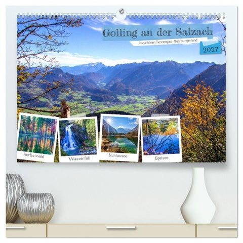 Golling an der Salzach (hochwertiger Premium Wandkalender 2027 DIN A2 quer), Kunstdruck in Hochglanz