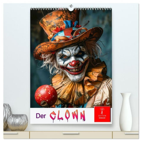 Der Clown (hochwertiger Premium Wandkalender 2027 DIN A2 hoch), Kunstdruck in Hochglanz