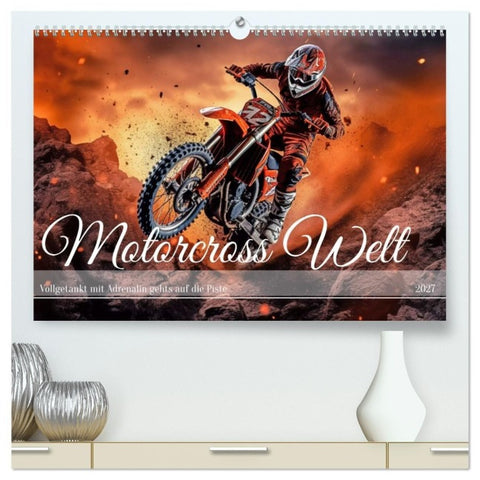 Motorcross Welt (hochwertiger Premium Wandkalender 2027 DIN A2 quer), Kunstdruck in Hochglanz