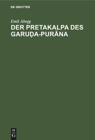 Der Pretakalpa des Garuḍa-Purāna