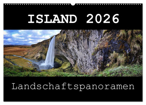 Island 2026 Landschaftspanoramen (Wandkalender 2026 DIN A2 quer), CALVENDO Monatskalender