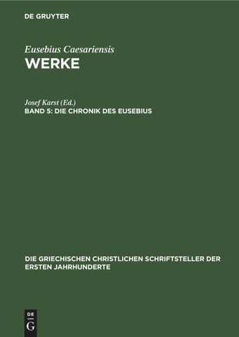 Die Chronik des Eusebius