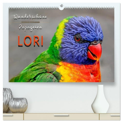 Wunderschöne Papageien - Lori (hochwertiger Premium Wandkalender 2027 DIN A2 quer), Kunstdruck in Hochglanz