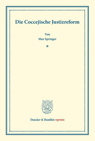 Die Coccejische Justizreform