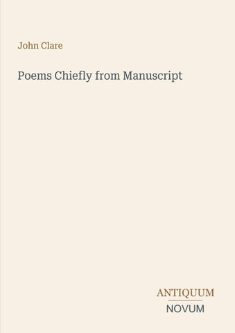 Poems Chiefly from Manuscript