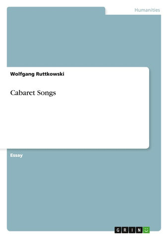 Cabaret Songs
