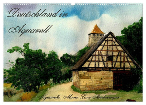 Deutschland in Aquarell (Wandkalender 2026 DIN A2 quer), CALVENDO Monatskalender