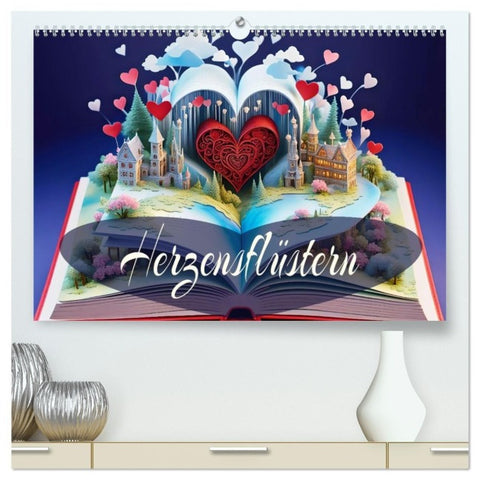 Herzensflüstern (hochwertiger Premium Wandkalender 2027 DIN A2 quer), Kunstdruck in Hochglanz
