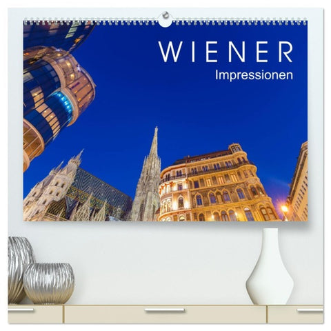 W I E N E R Impressionen (hochwertiger Premium Wandkalender 2026 DIN A2 quer), Kunstdruck in Hochglanz