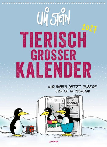 Uli Stein Tierisch großer Kalender 2027: Monatskalender für die Wand im Großformat