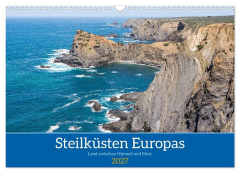 Steilküsten Europas (Wandkalender 2027 DIN A3 quer), CALVENDO Monatskalender