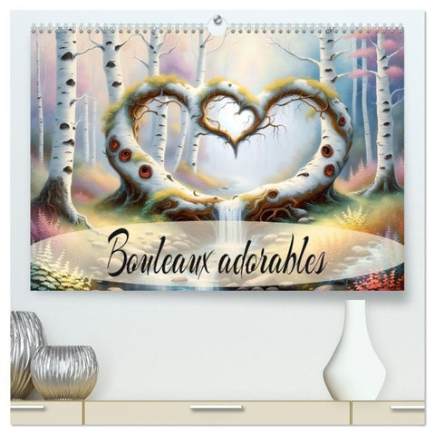 Bouleaux adorables (Calendrier mural haut de gamme 2027 DIN A2 vertical), CALVENDO calendrier mensuel