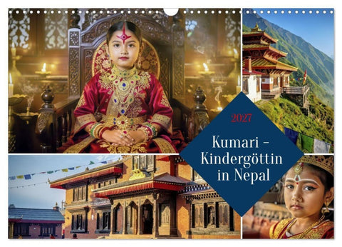 Kumari - Kindergöttin in Nepal (Wandkalender 2027 DIN A3 quer), CALVENDO Monatskalender