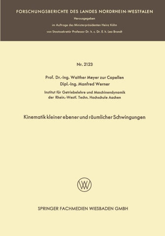 Kinematik kleiner ebener und räumlicher Schwingungen