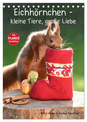 Eichhörnchen - kleine Tiere, große Liebe (Tischkalender 2027 DIN A5 hoch), CALVENDO Monatskalender